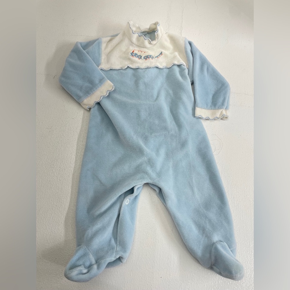 Vintage blue and White Kids One Piece